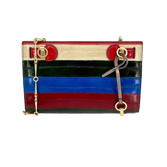 TORY BURCH Lee Radziwill Color-Block Shoulder Bag - Picture 2 of 12